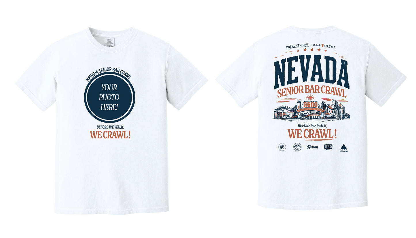 Nevada Senior Bar Crawl T-Shirts - LATE TO THE PARTY